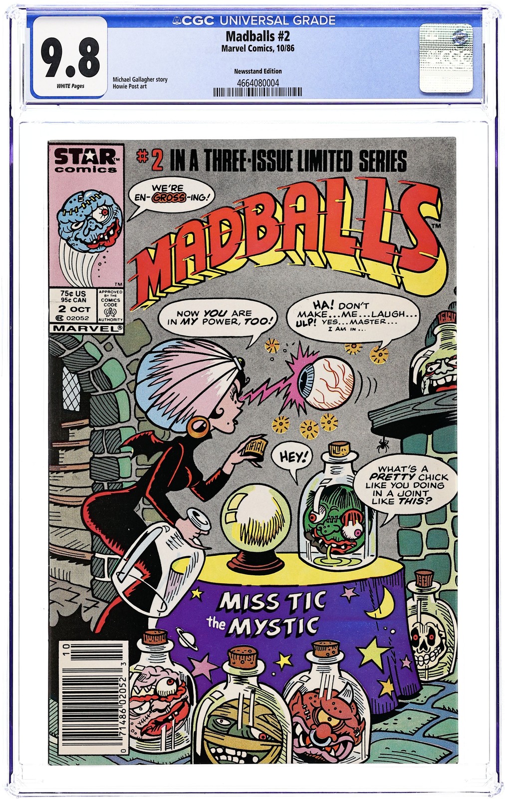 Madballs #2N CGC 9.8 Newsstand 1986 4664080004