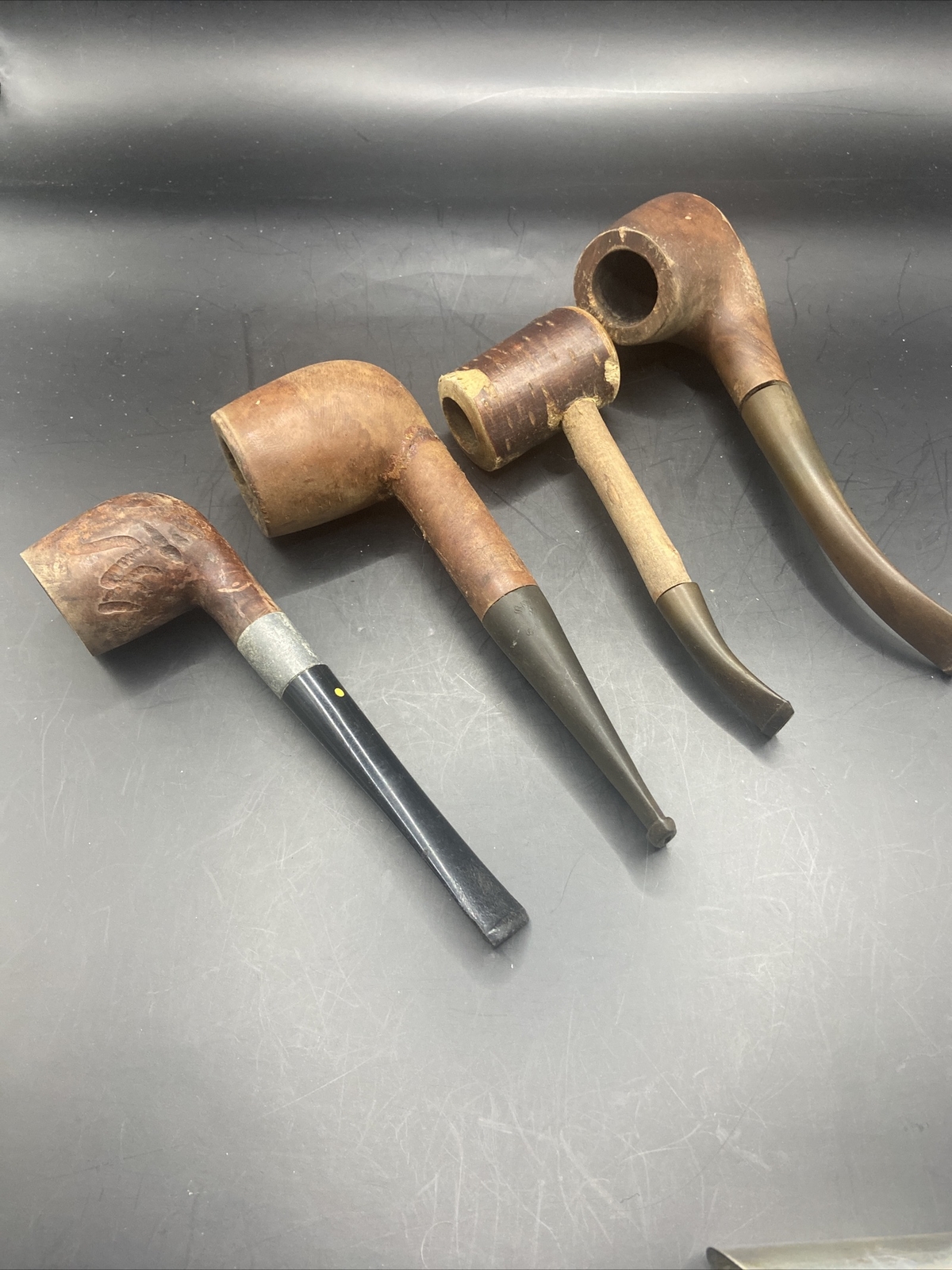Vtg Set (4) Pipes One Marked Atlantic France