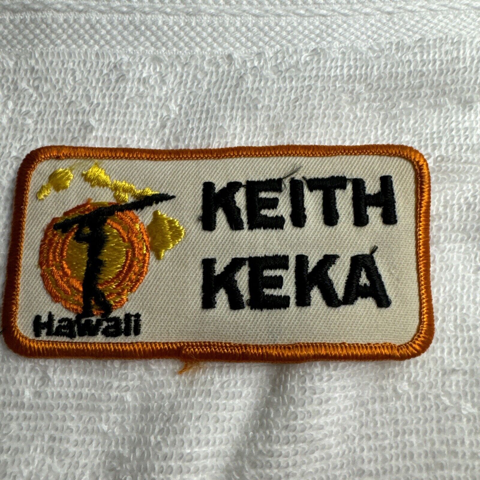 VINTAGE NEW HAWAII Keith Keka NAME SURFER SURFBOARD PATCH