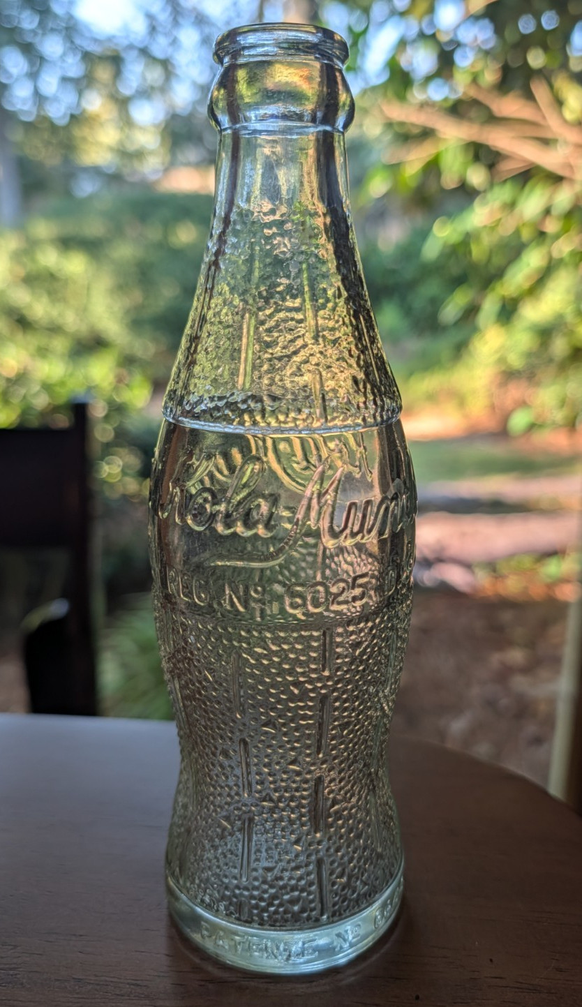 VINTAGE Light Blue Kola-Mundel, Textured Hobbleskirt Ridged Soda Bottle, RARE