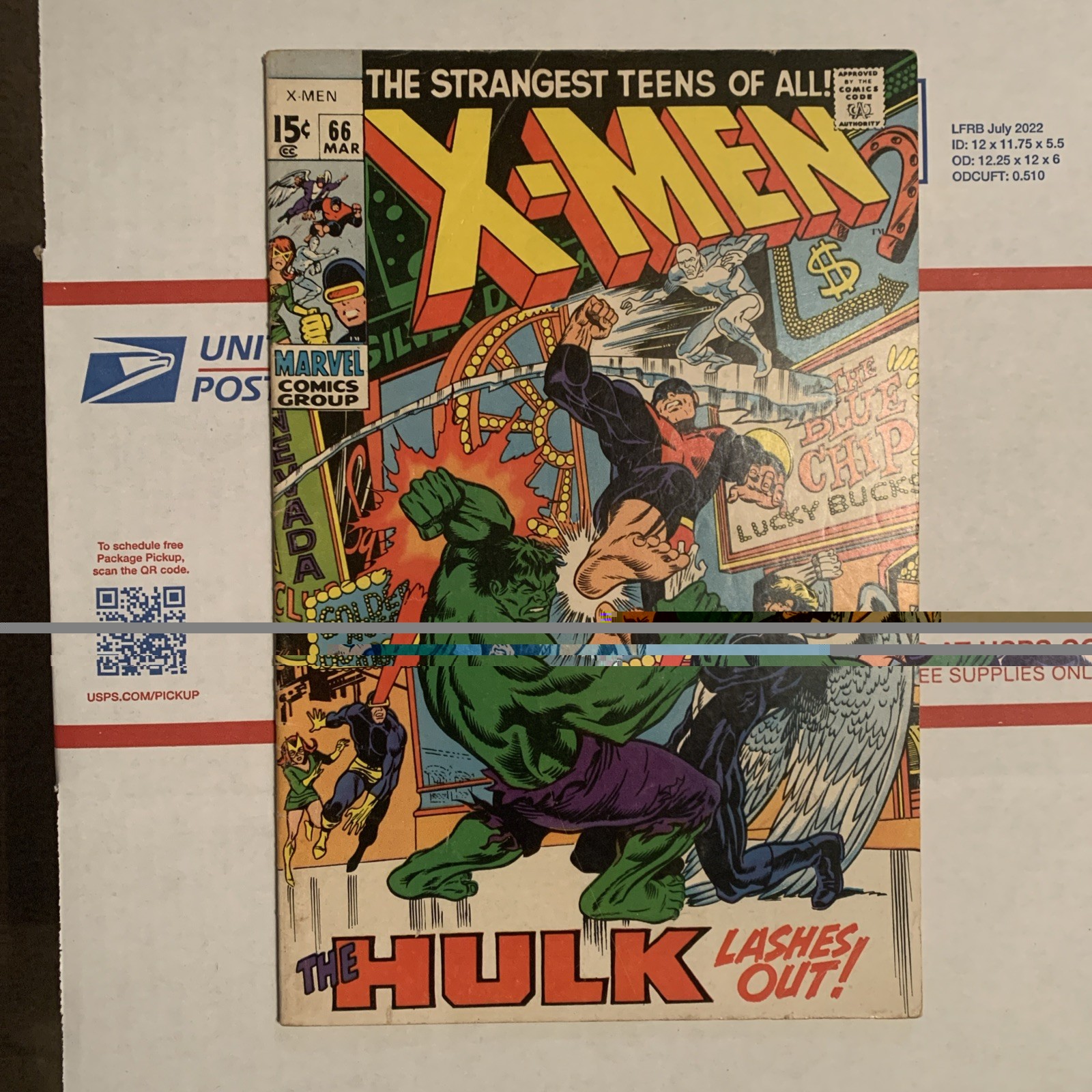 X-Men #66 VG/FN 5.0 Hulk First Appearance in X-Men 1970 Marvel MCU last Orignal