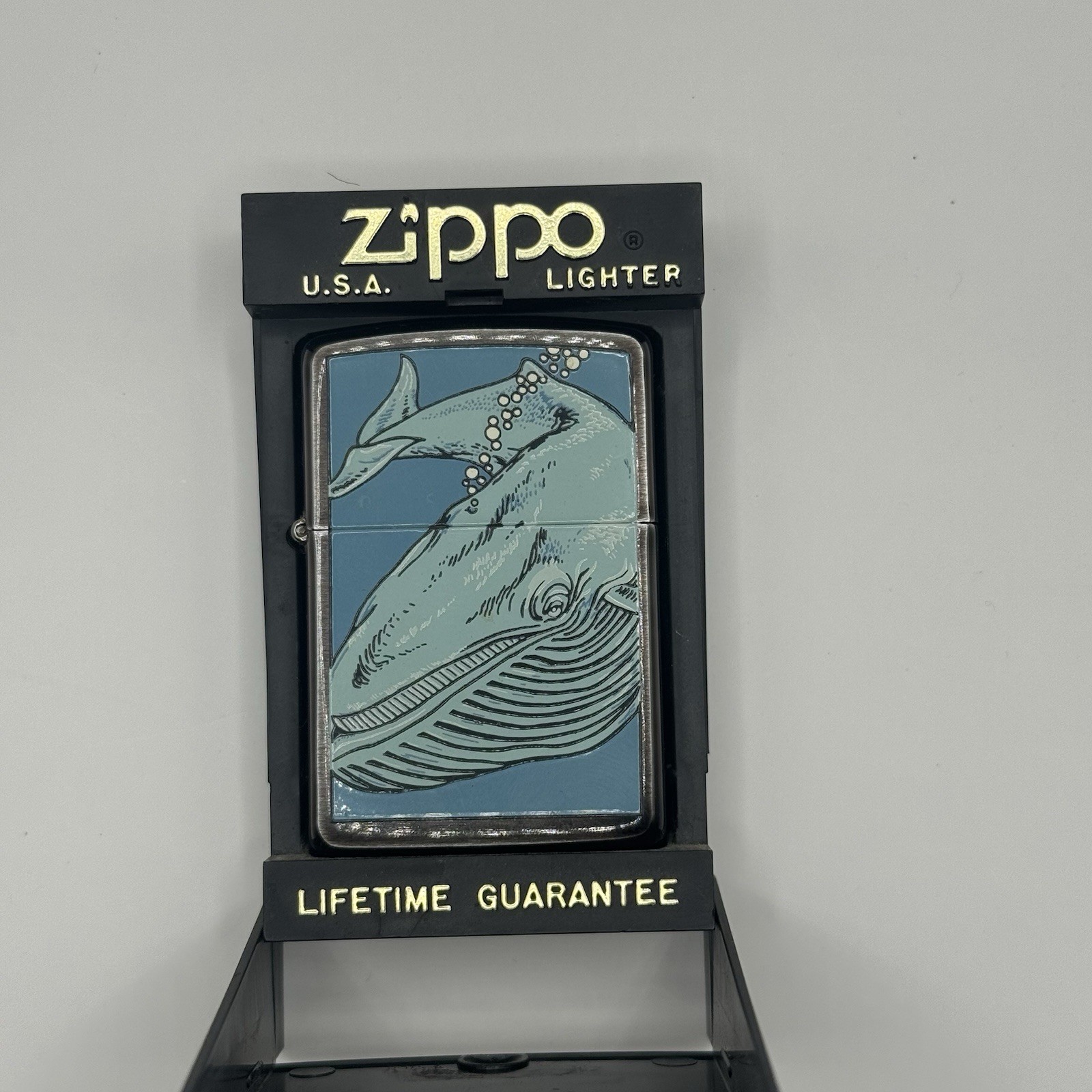 Rare Vintage Zippo Barrett Smythe Humpback Whale – HP Chrome – VIII (1992) MINT Rare Vintage Zippo Barrett Smythe Humpback Whale – HP Chrome – VIII (1992) MINT