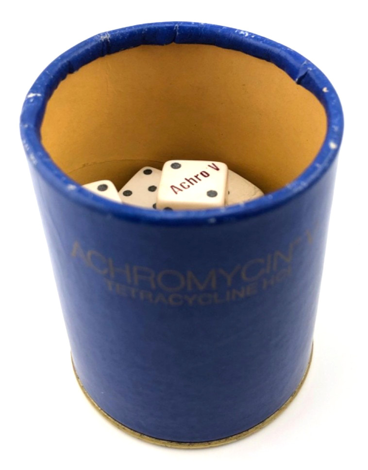 Vtg Achromycin V Pharmaceutical Promo 20-Piece Dice Set Drug Rep Swag Rare HTF