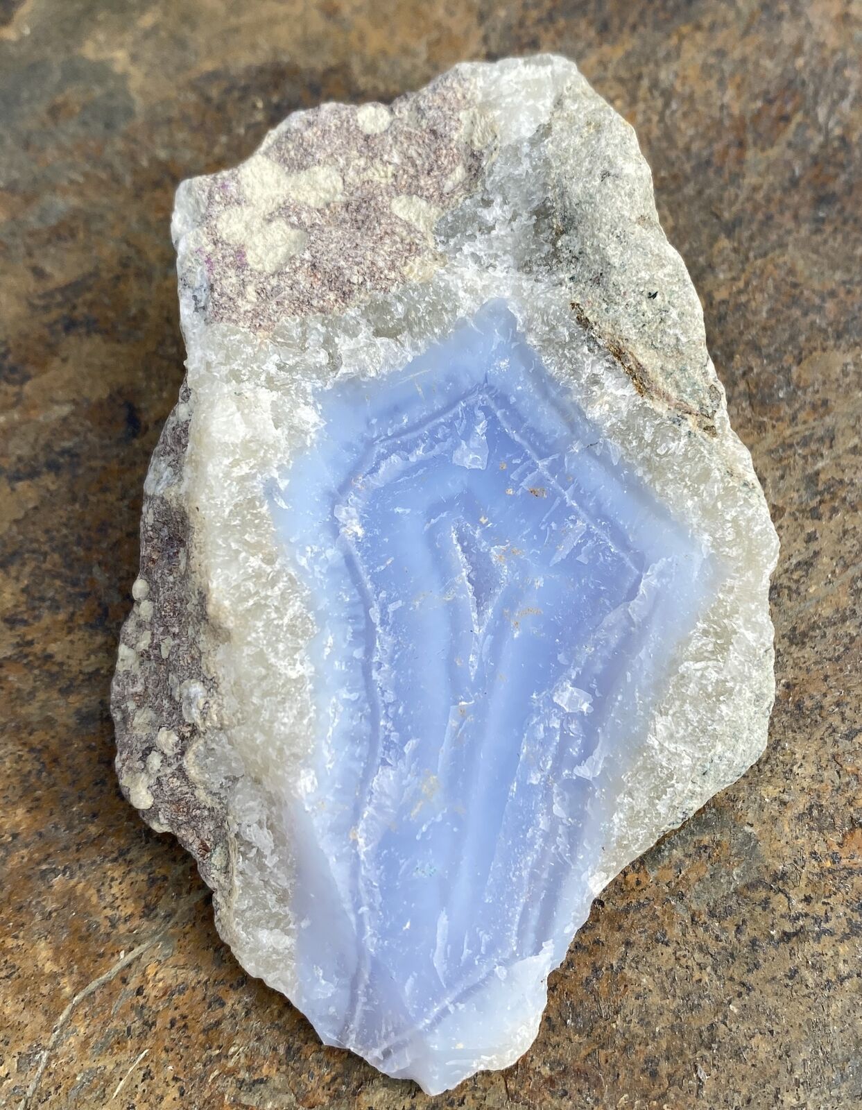 Blue Lace Agate   Rough Raw Piece   Harmony Calm Protection 29318E