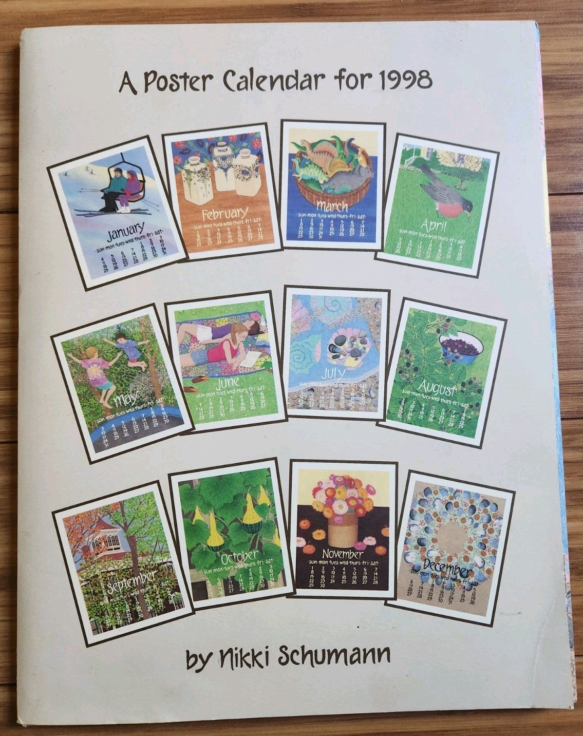 Nikki Schumann 1998 Portfolio Calendar Poster  Prints Folk Art Good For 2026
