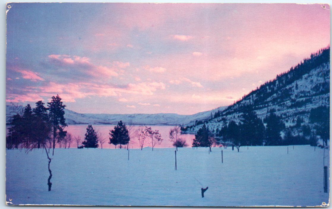 Lake Chelan In Winter as viewed from Lake Chelan State Park - Washington