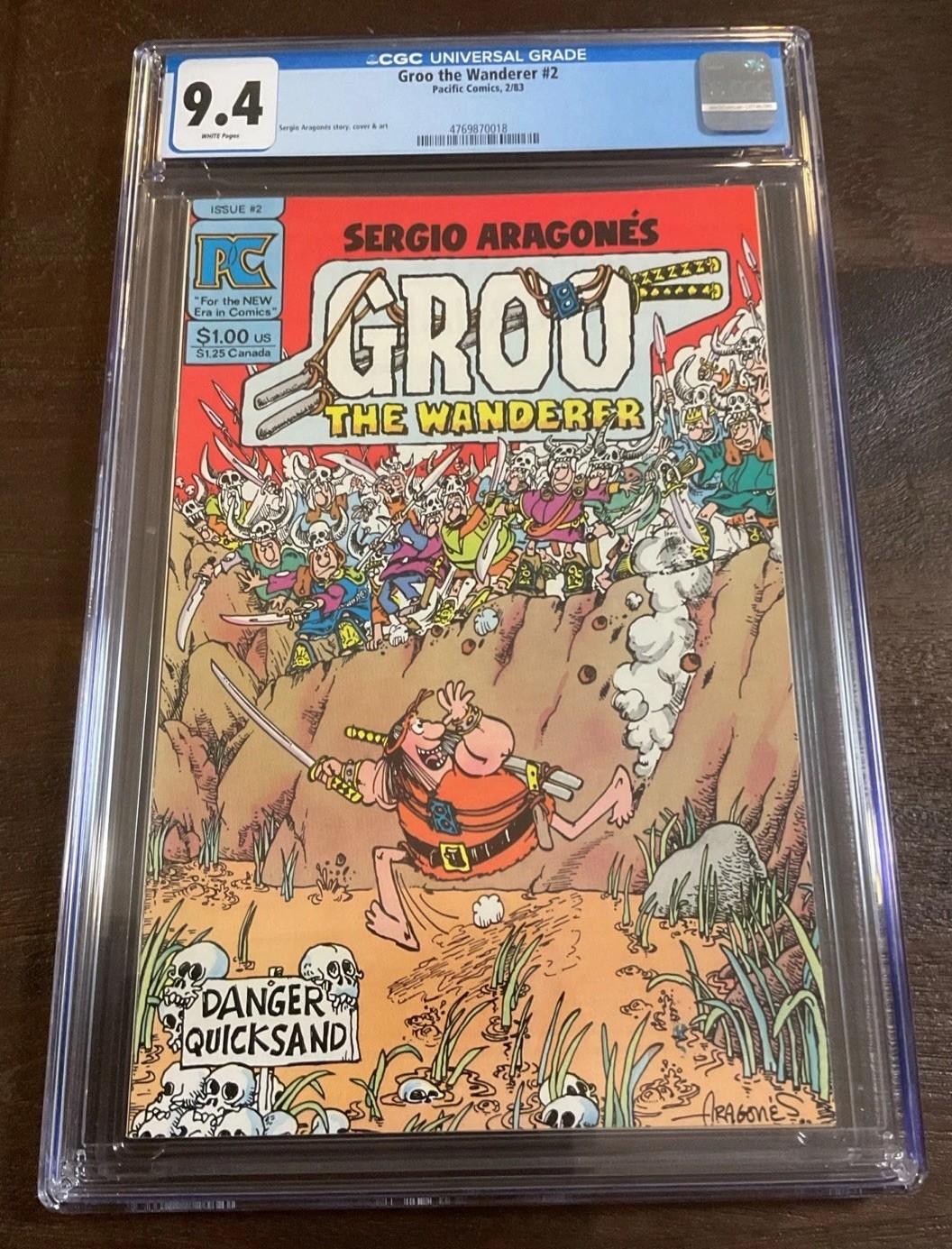 1983 Pacific GROO THE WANDERER #2 Graded CGC 9.4 NM Sergio Argonnes WHITE PAGE
