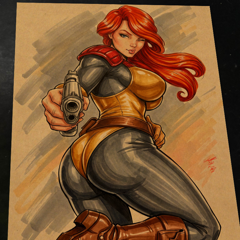 Scarlett G.I. Joe Art Print Signed 8.5x11 | Art by Keyeske