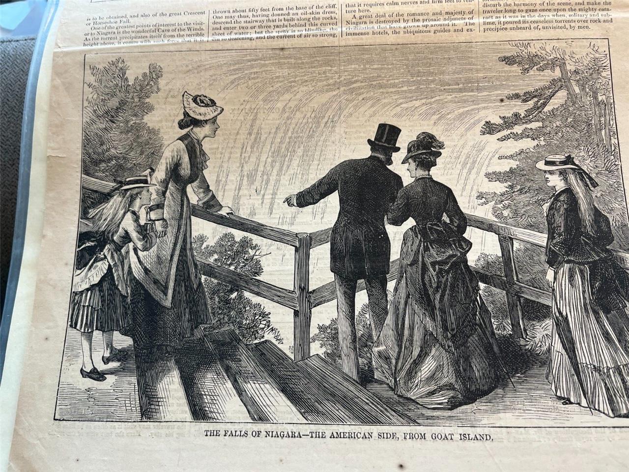 Niagara Falls - Harpers Weekly 1875 Engravings