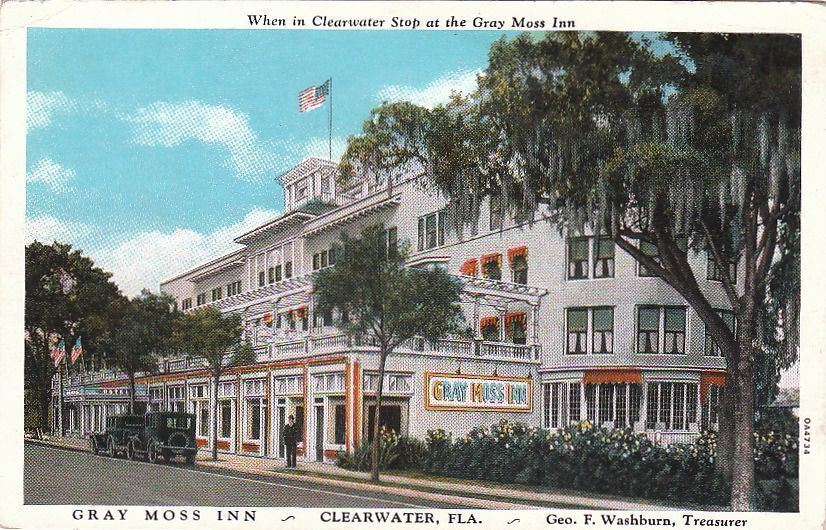  Postcard Gray Moss Inn Clearwater FL 