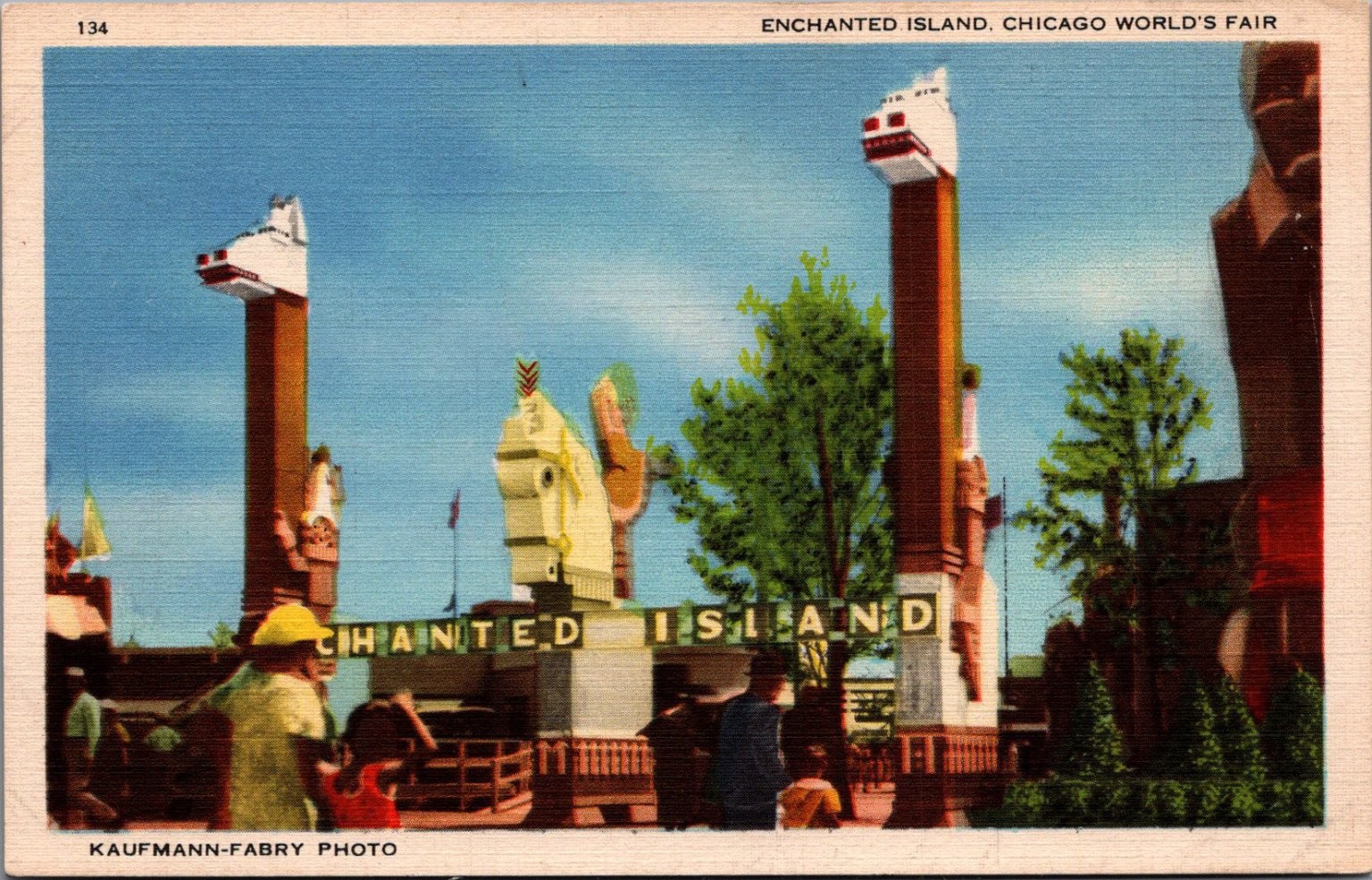 Enchanted Island Chicago World\'s Fair 1933-34 Kaufmann-Fabry Postcard