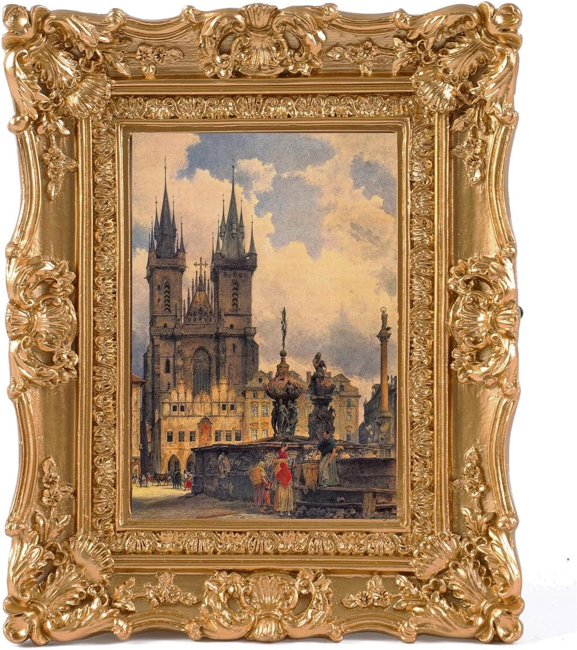 SIKOO 2.5X3.5 Vintage Picture Frame Small Antique Ornate Gold Photo Frame