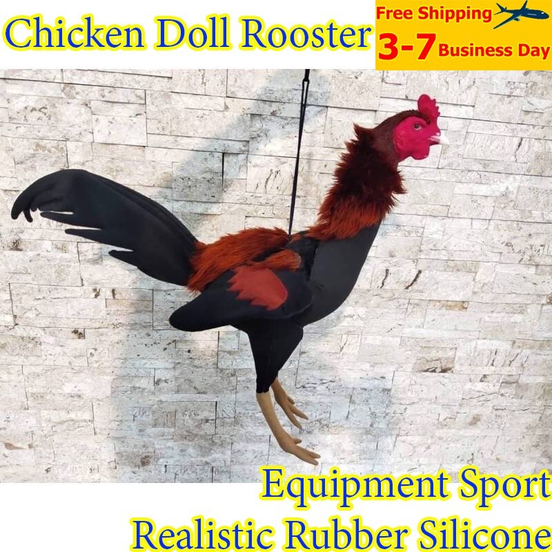 Fighting Rooster Model Chicken Doll – Realistic Rubber Silicone Toy