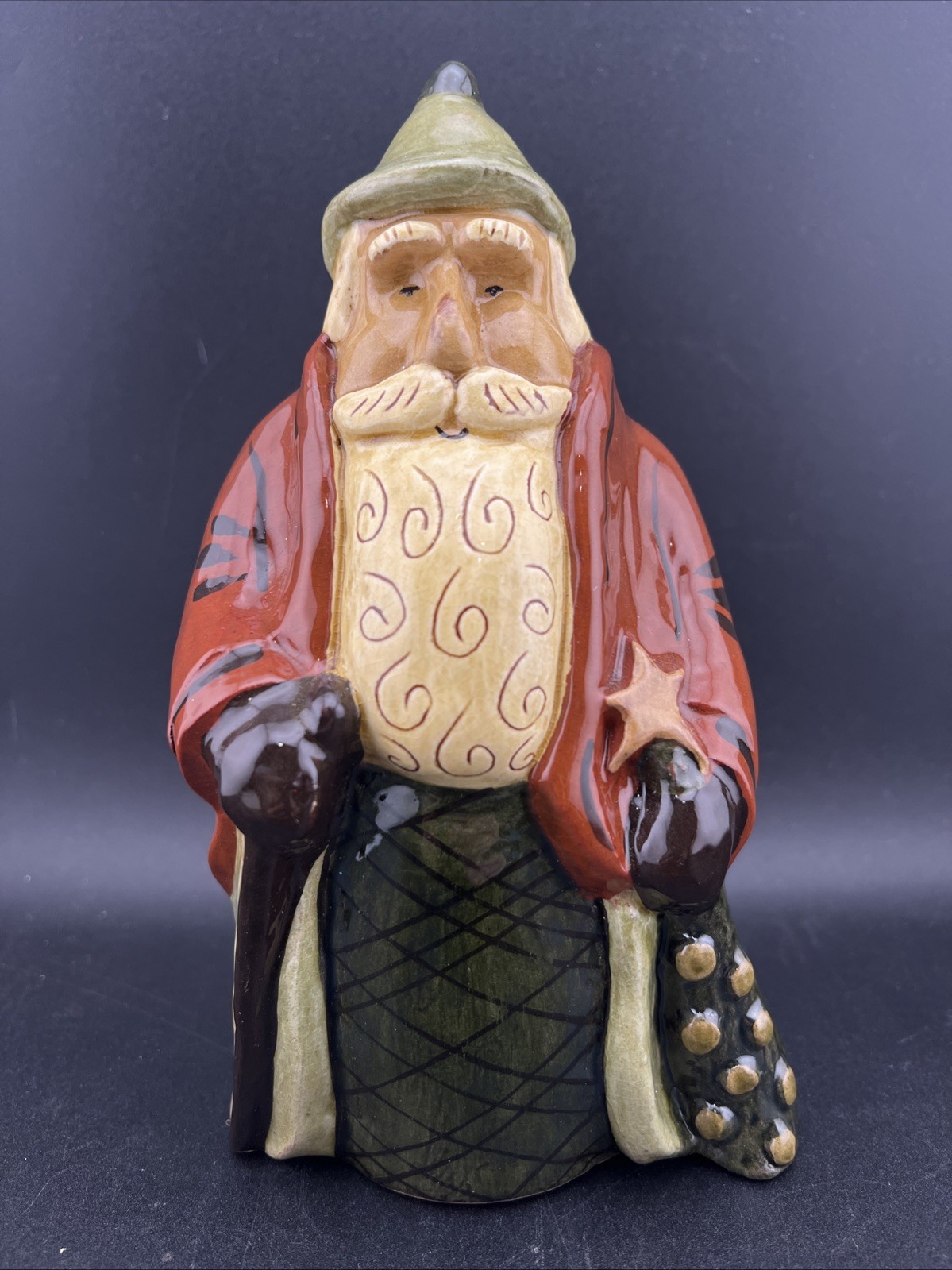 Eldreth Pottery Santa Claus 2010 Redware Folk Art Christmas 8\