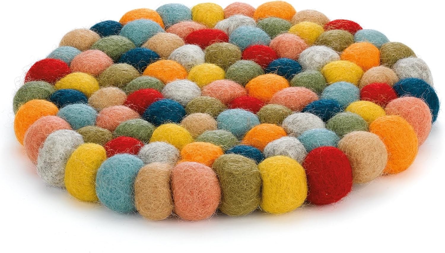 Fair Trade Certified 100% Virgin Sheep Wool Trivet Made in Nepal, 8\