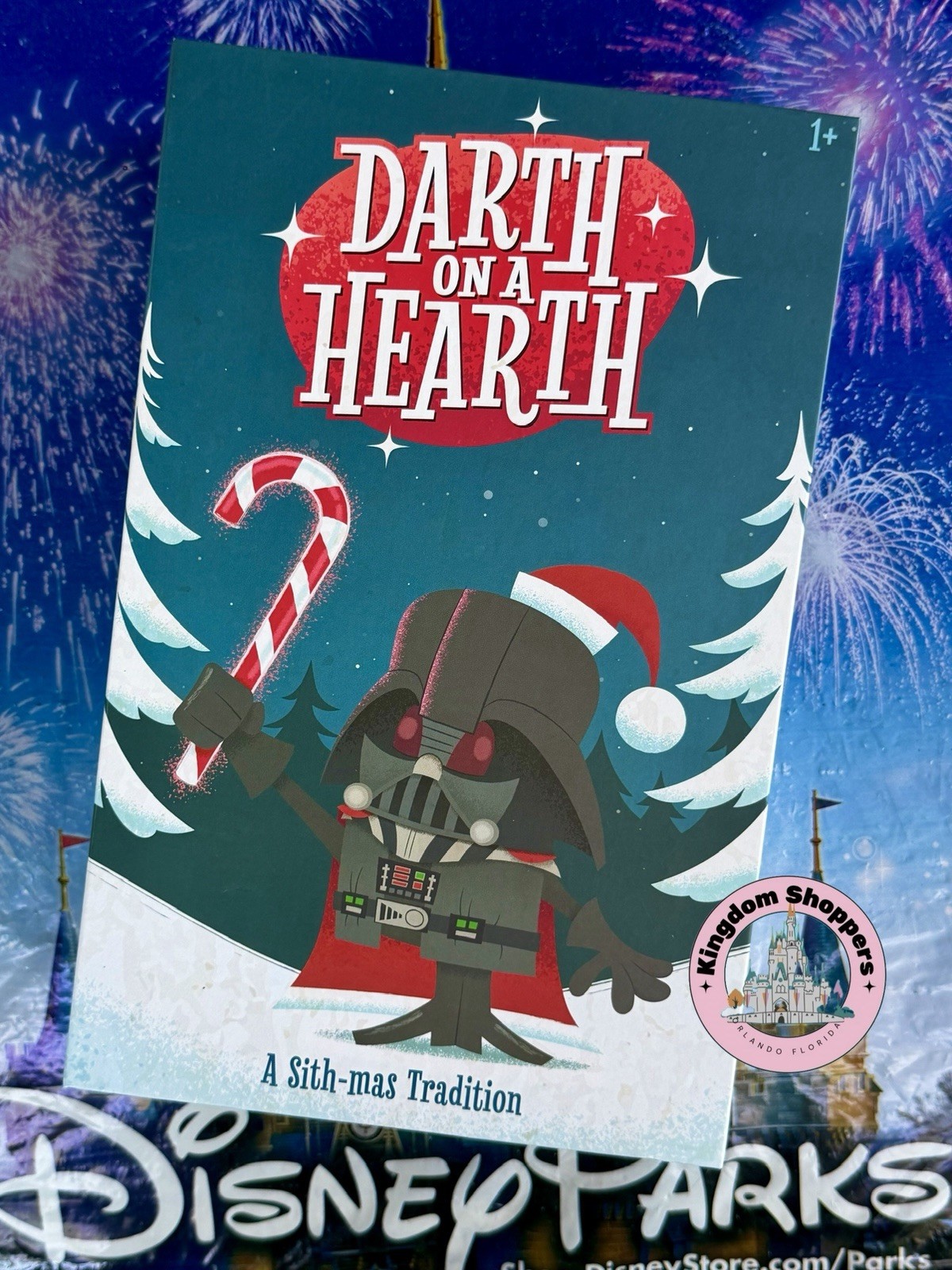 2026 Disney Parks Star Wars Santa Darth on A Hearth Darth Vader Plush Toy NEW