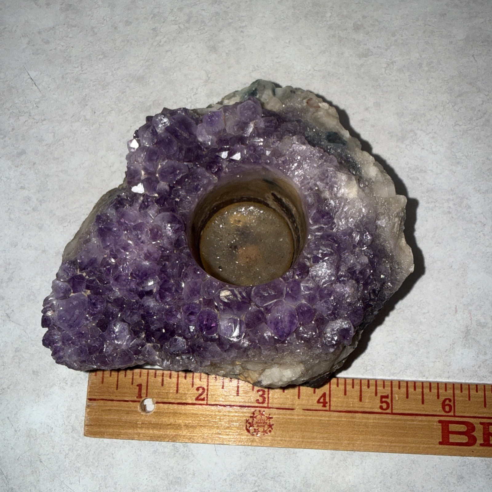 Natural Amethyst Crystal Cluster Tealight Holder 1257g / 4.5