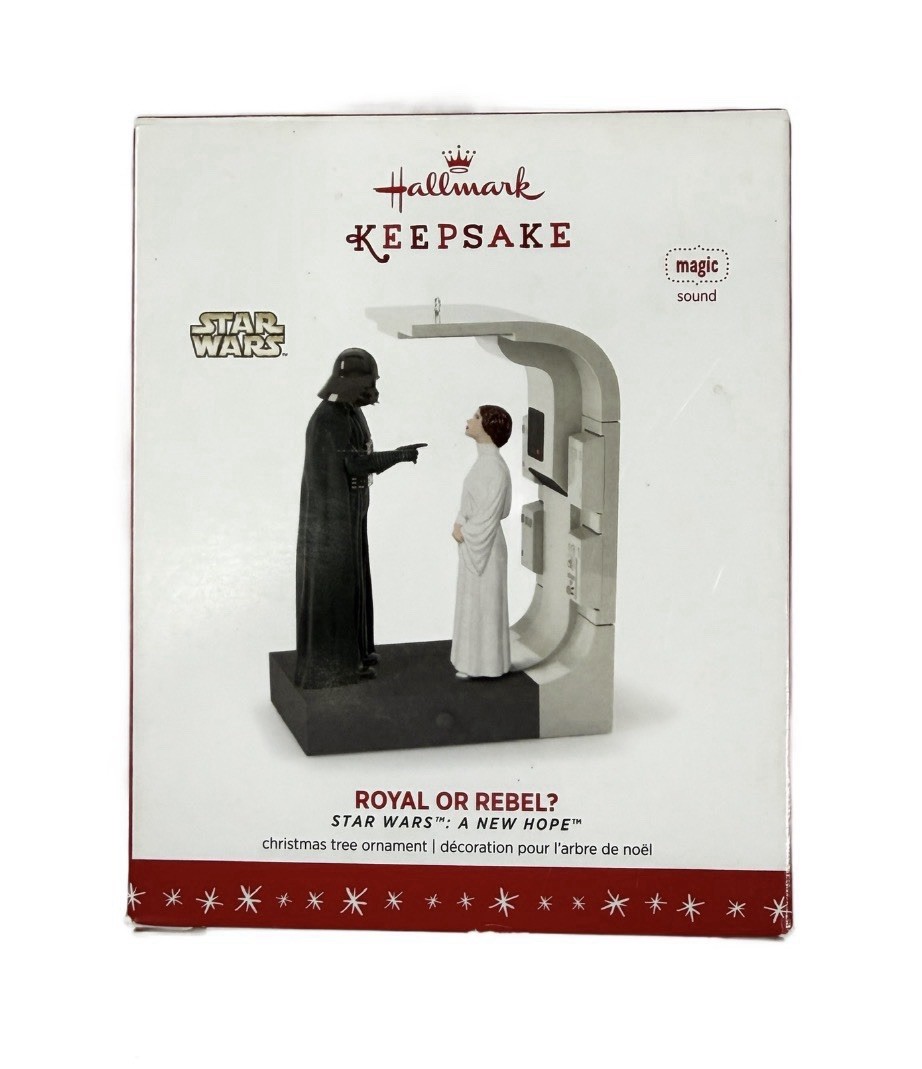 2016 Hallmark Keepsake Star Wars Royal or Rebel Darth Vader Leia Sound Ornament 2016 Hallmark Keepsake Star Wars Royal or Rebel Darth Vader Leia Sound Ornament