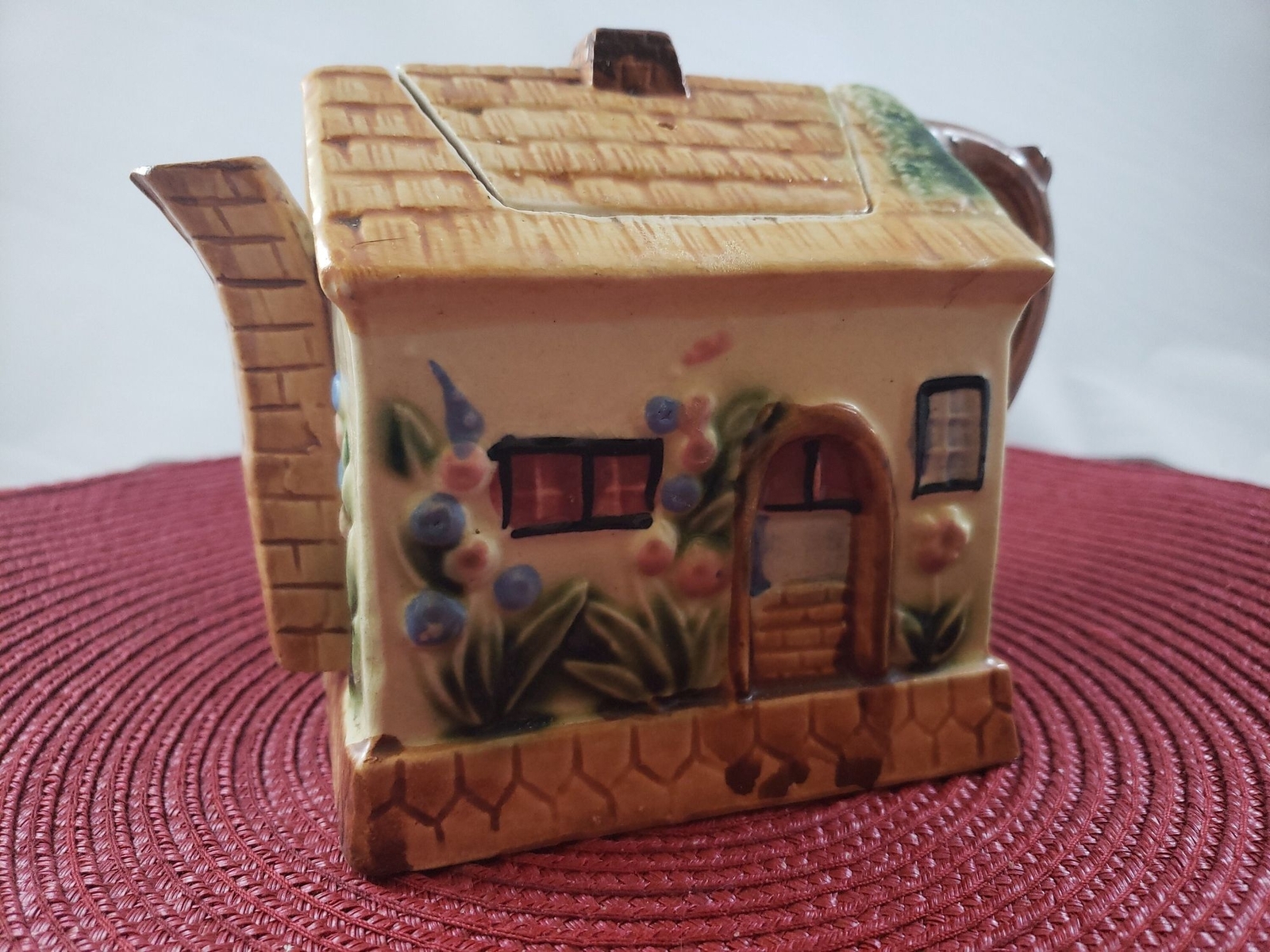 Vtg Unsigned Mini Teapot w/Lid, Individual Tea Pot Country Cottage Made In Japan Vtg Unsigned Mini Teapot w/Lid, Individual Tea Pot Country Cottage Made In Japan