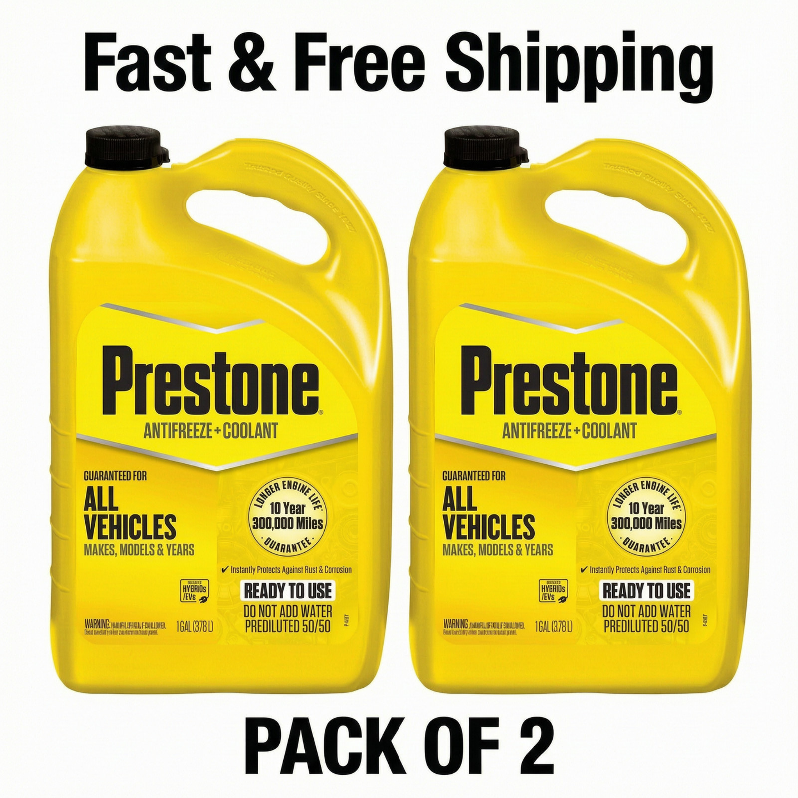 Prestone Universal Antifreeze + Coolant 50/50 Prediluted 2 x 1 Gallon