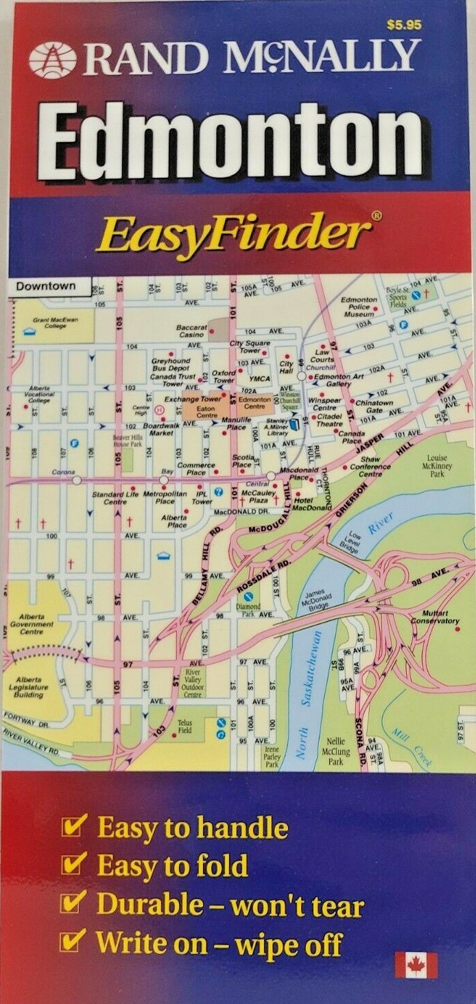 Edmonton, CANADA - Laminated EasyFinder Map by Rand McNally Edmonton, CANADA - Laminated EasyFinder Map by Rand McNally