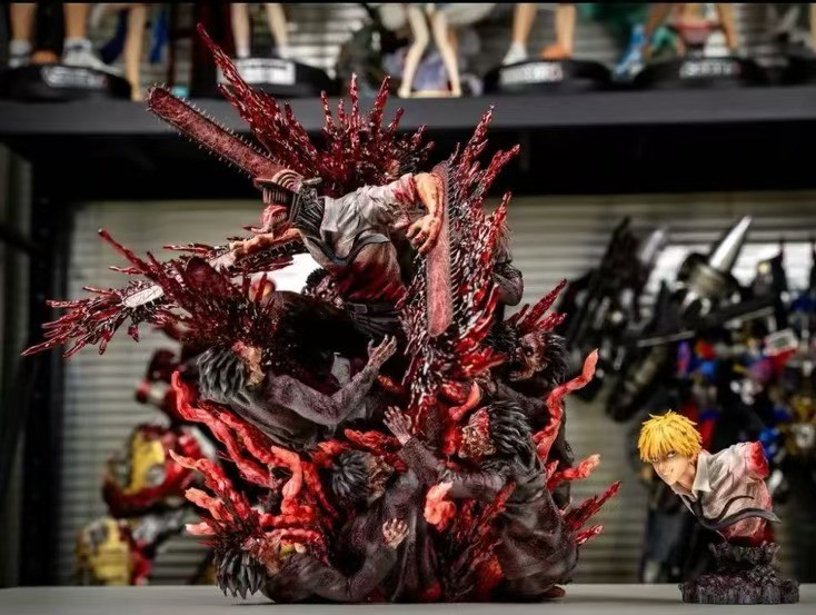 YOYO Studio Chainsaw Man Denji Resin 1/6 Scale H43cm Eye Led Statue In Stock YOYO Studio Chainsaw Man Denji Resin 1/6 Scale H43cm Eye Led Statue In Stock