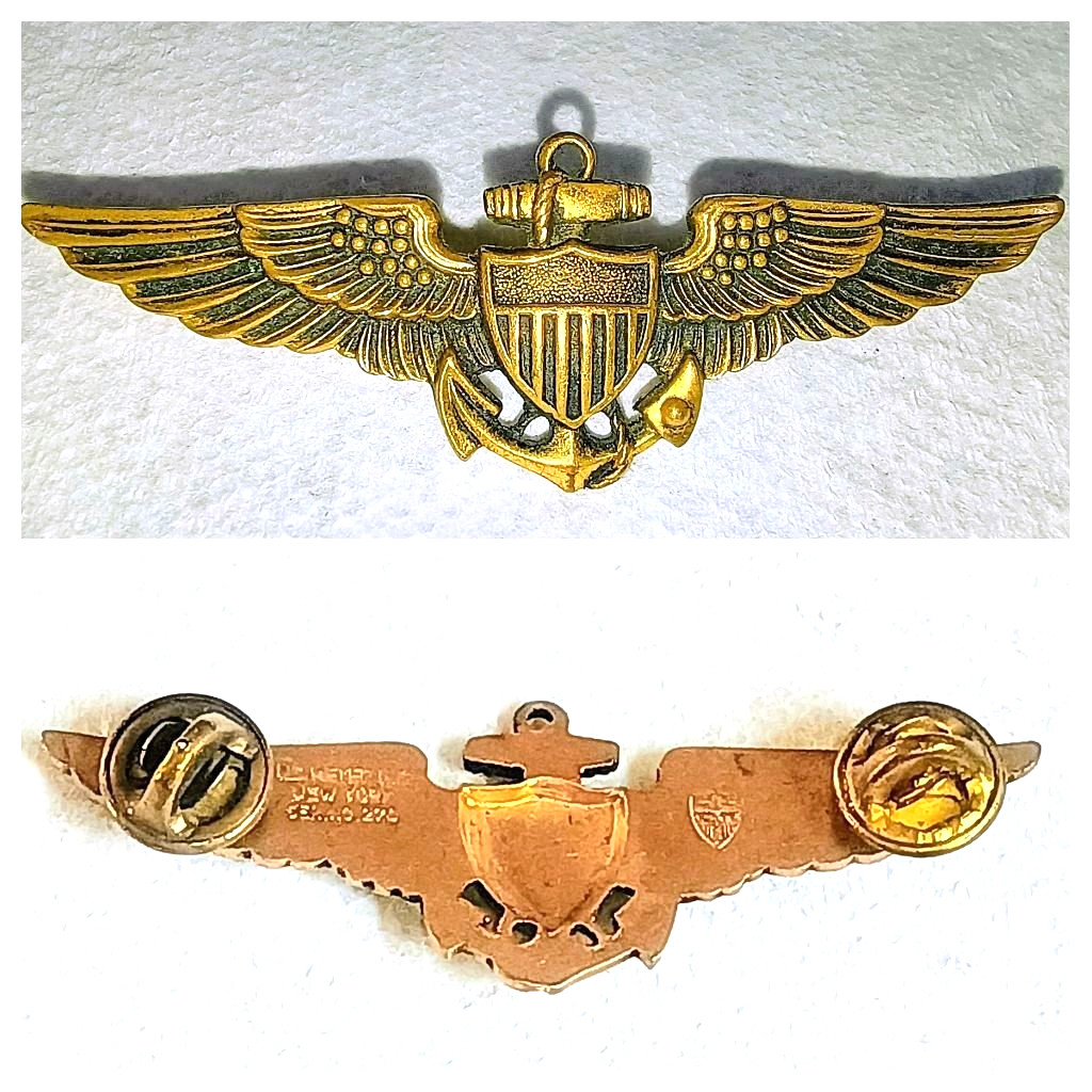 WW11 Meyer Navy Naval Aviator Wings Pilot Marine Full Size 2 3/4