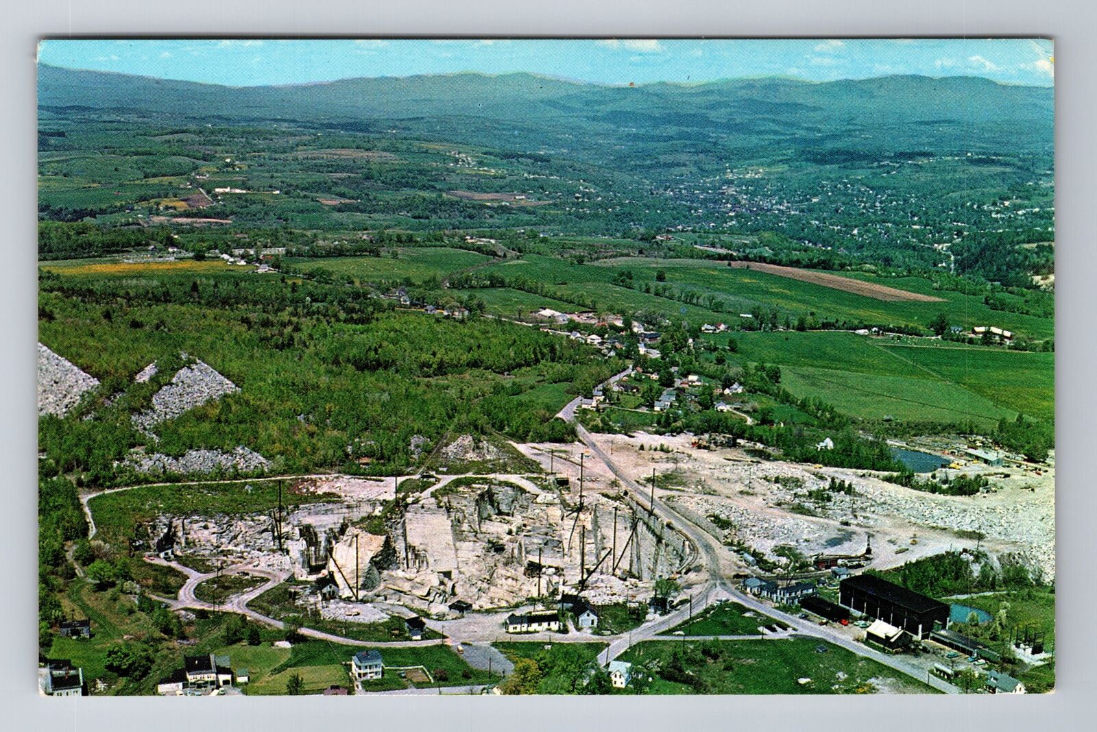 Barre VT-Vermont, The Wells-Lamson Granite Quarry, Antique, Vintage Postcard