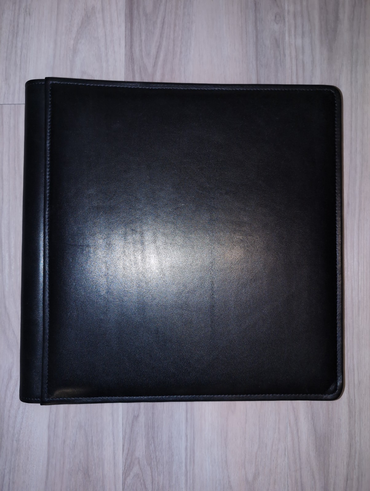 Raika RM-105-F-BLK 11 x 12 Inch Large Single Page Photo Album - Black Leather