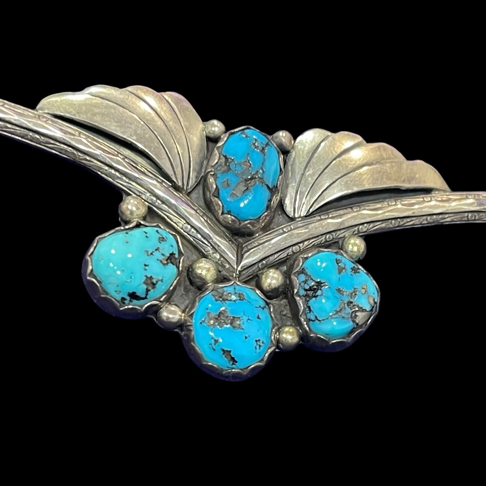 Sterling Silver Turquoise Necklace Native American Navajo Southwest Style 20”