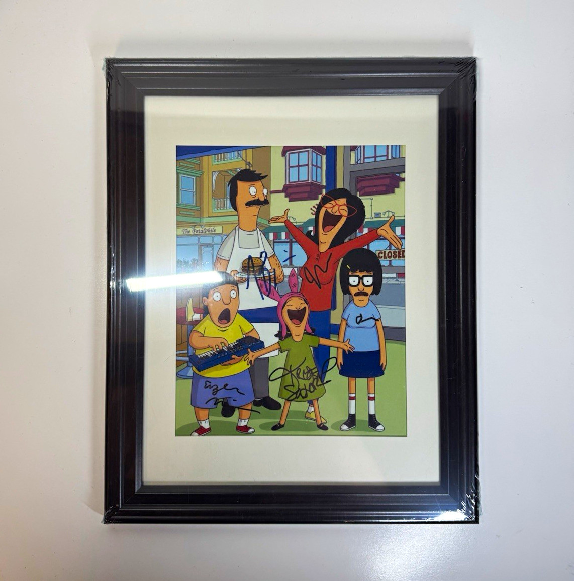 Framed Bob’s Burgers TV Show Print Signed w/ Multiple Autographs