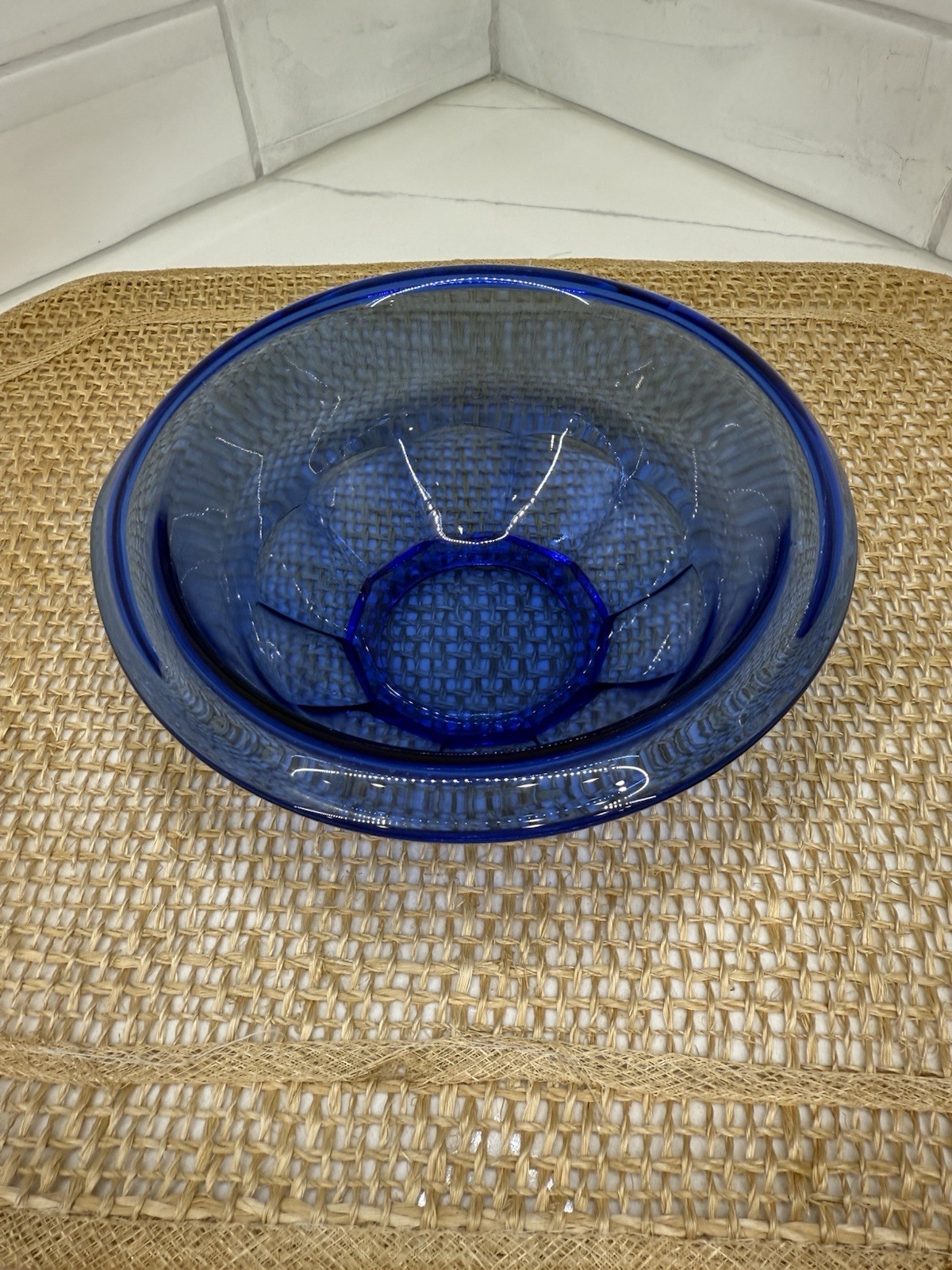 Hazel Atlas Royal Lace Ritz Blue Depression 1934-41 Fruit /Master Berry Bowl Hazel Atlas Royal Lace Ritz Blue Depression 1934-41 Fruit /Master Berry Bowl