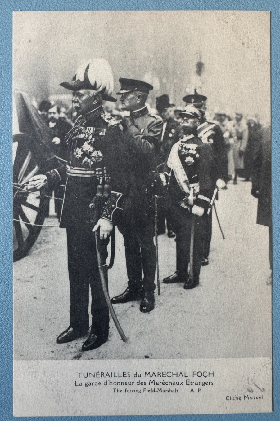CPA Funeral Honor Guard Maréchal Foch Foreign Soldiers Photo Manual