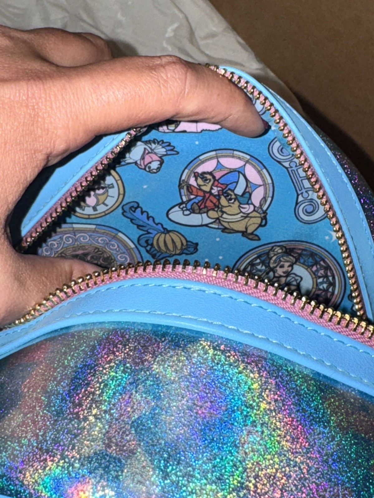 LF Disney Princess Stained Glass Collection CINDERELLA Bag & Ears