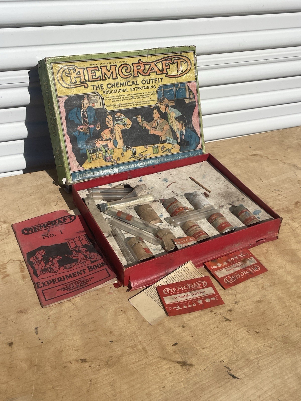 Vintage ChemCraft Chemistry Outfit Box Lot Set Sold as is Cool