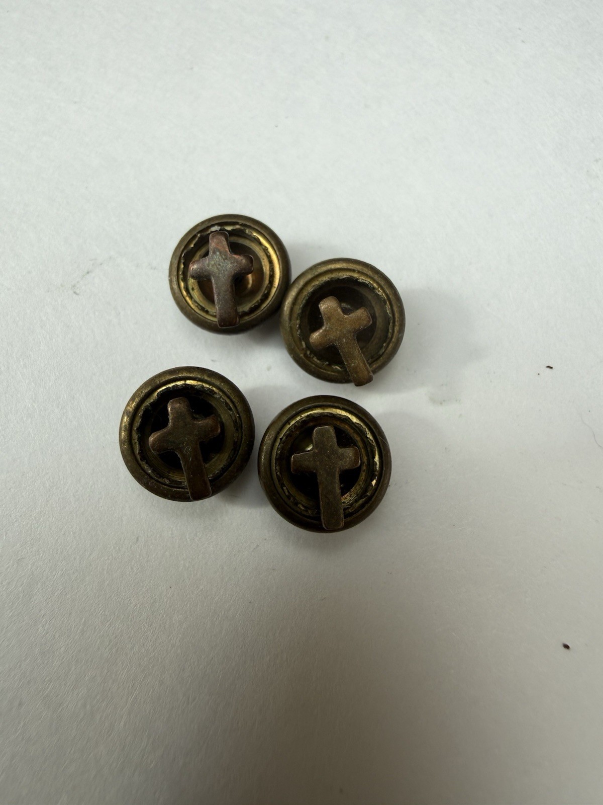 Vintage Cross Lapel Pins Lot of 4 Antique Brass Screw Back Christian Religious Vintage Cross Lapel Pins Lot of 4 Antique Brass Screw Back Christian Religious