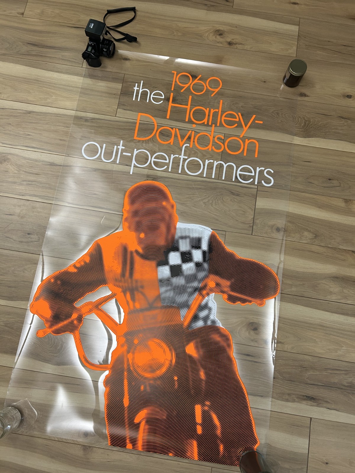 Vintage 1969 NOS Harley Davidson Dealership Advertisement with Corporate Letter Vintage 1969 NOS Harley Davidson Dealership Advertisement with Corporate Letter