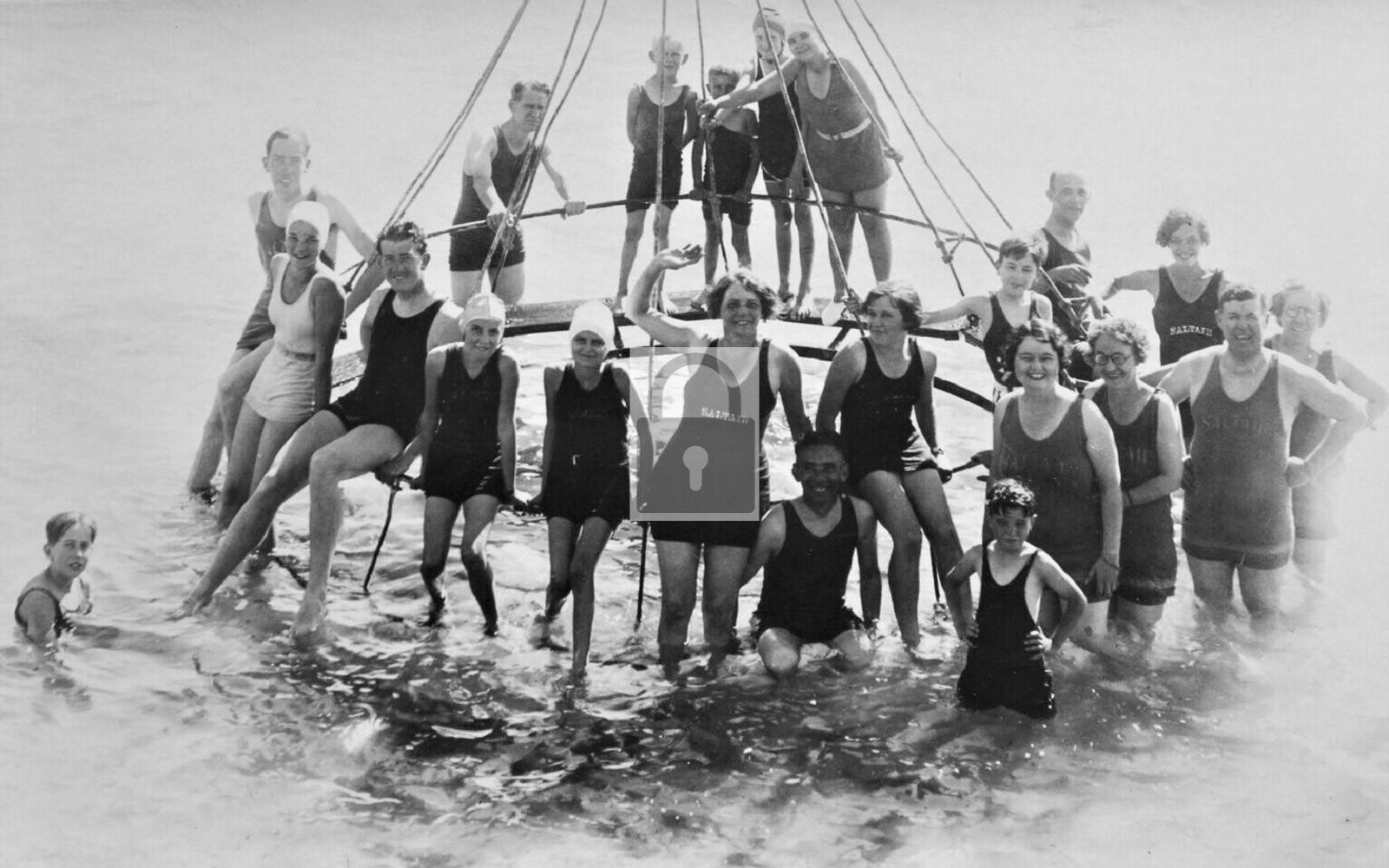 Swimmers Bathing Saltair Beach Salt Lake City Utah UT - Reprint