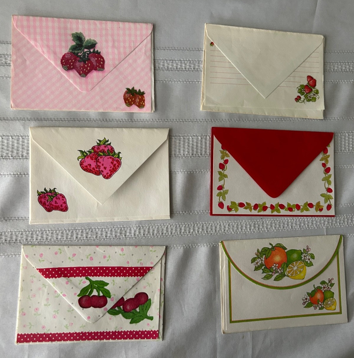 Vintage stationery fruity Vintage stationery fruity
