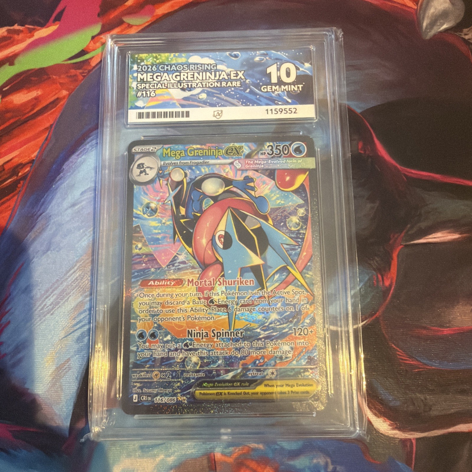 Mega Greninja EX SIR ACE 10 GEM MINT Perfect Subs