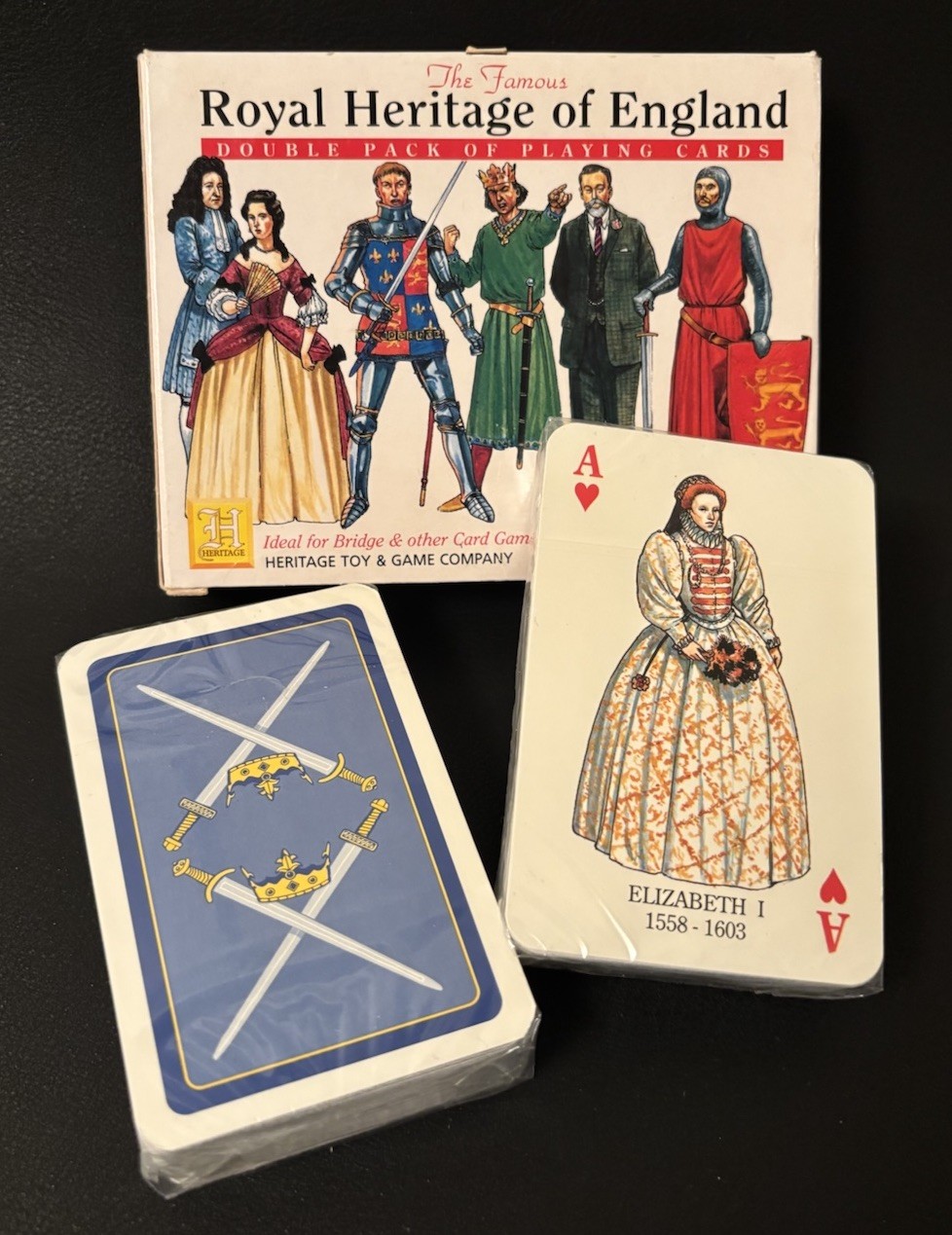 Famous Royal Heritage of England Double Deck Playing Cards Factory Sealed 1995