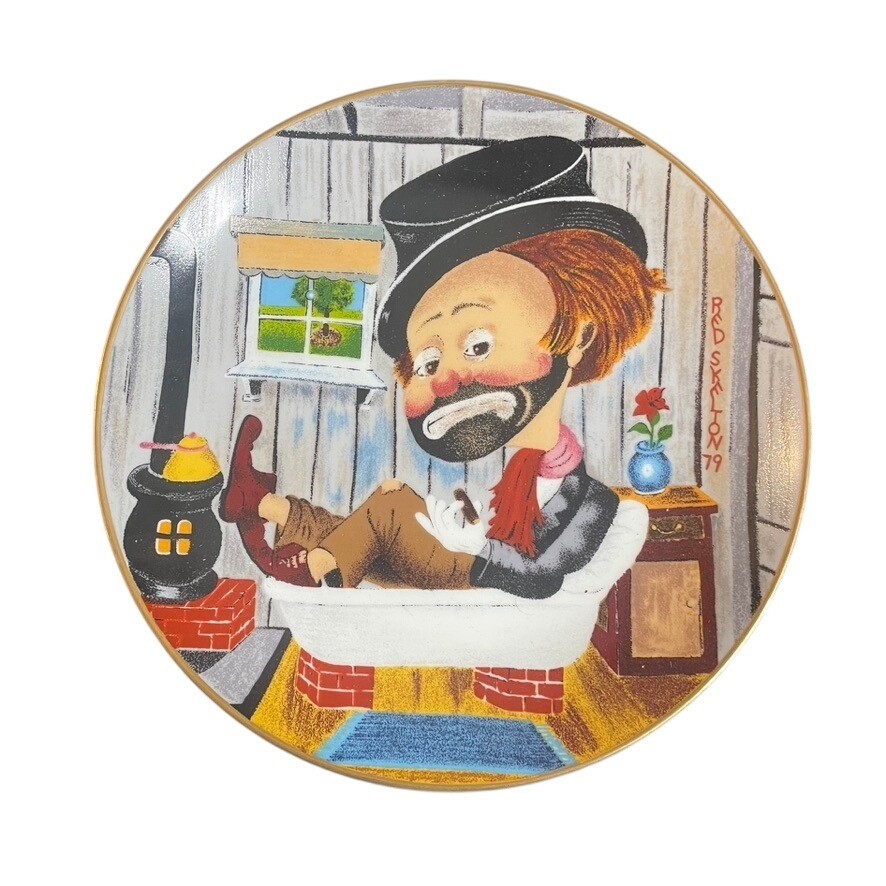 Red Skelton Freddie in the Bathtub Collector Plate 1979 Limited Edition 3156
