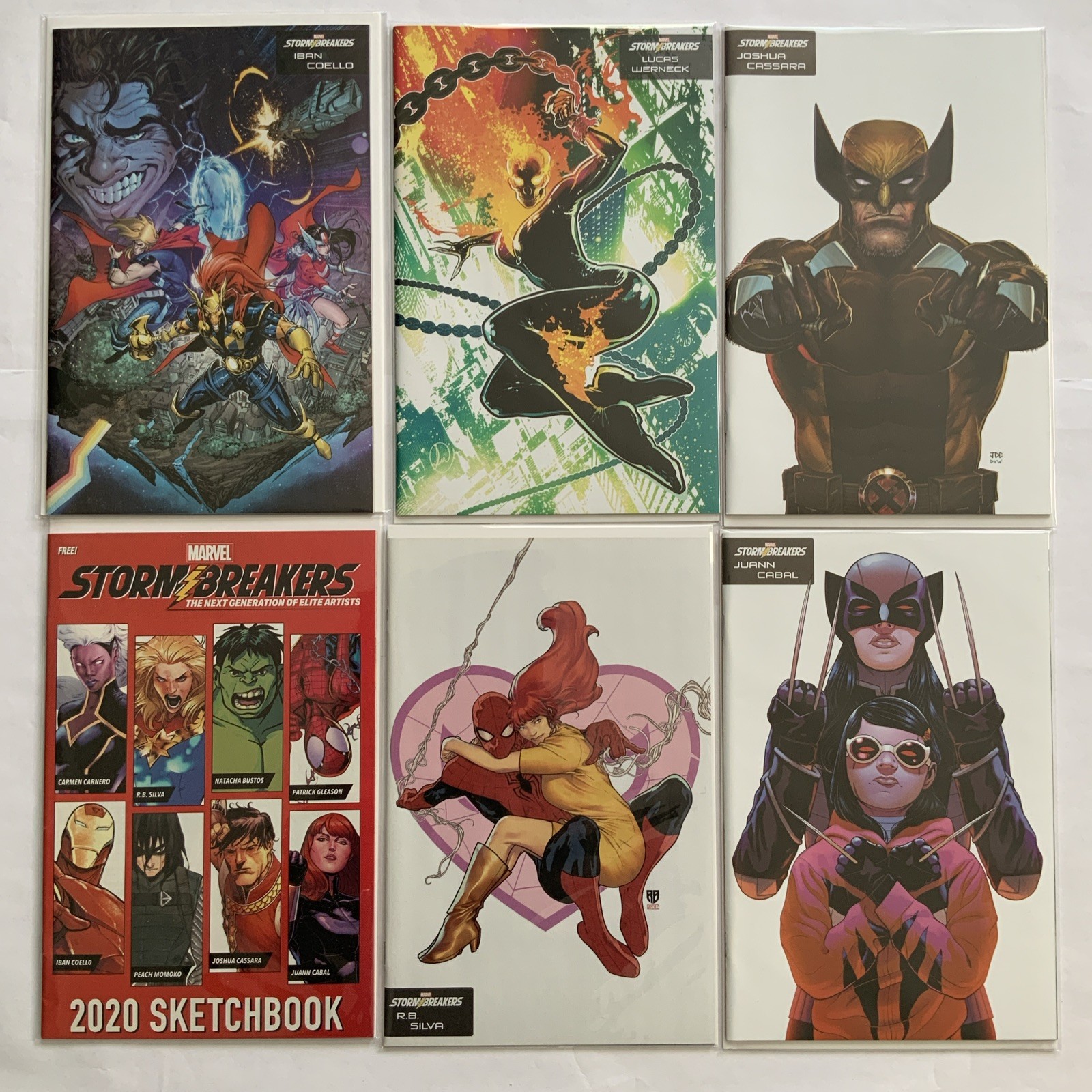 Storm Breakers Variant Lot Of 6 NM-As Pictured + 2020 Sketchbook VF+ Elite Artis