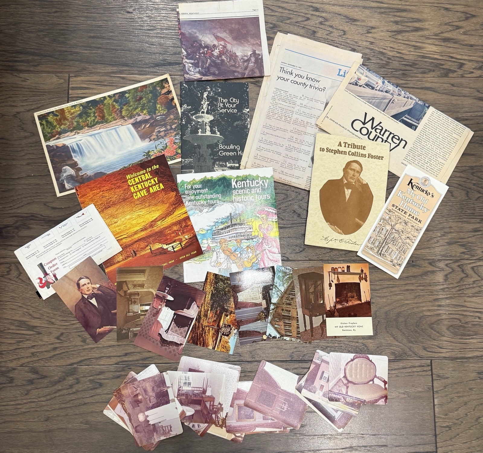 Vintage KENTUCKY memorabilia EPHEMERA lot MY OLD KY HOME papers brochures Photos