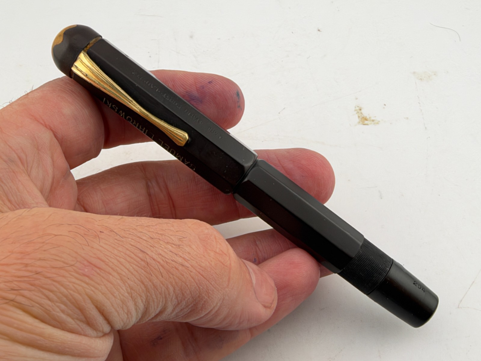 Very Rare Vintage Montblanc 4 Size Octagonal Safety Propelling Fountain Pen #204 Very Rare Vintage Montblanc 4 Size Octagonal Safety Propelling Fountain Pen #204