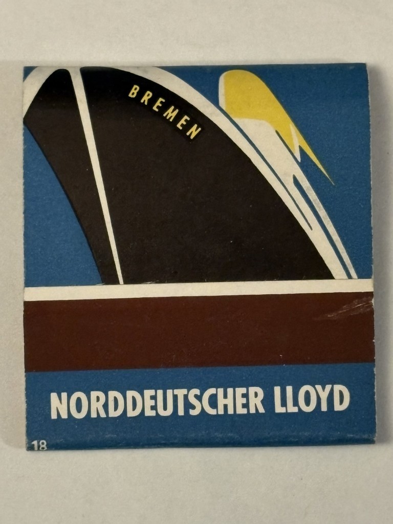 Norddeutscher Lloyd Bremen Used Matchbook Cruise Ship Line Travel Vintage Match