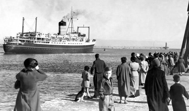 The super ferry Maori leaving the Tyne in 1955 Old Photo