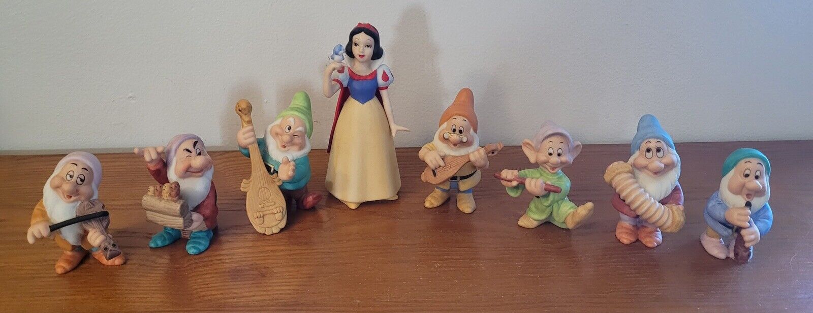 Snow White and the Seven Dwarves ceramic figurines