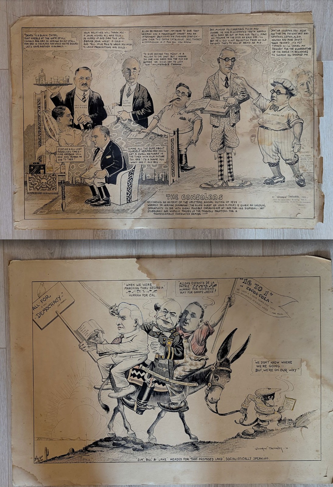 (2) 1930s American Political Cartoons - Ralph \ (2) 1930s American Political Cartoons - Ralph \