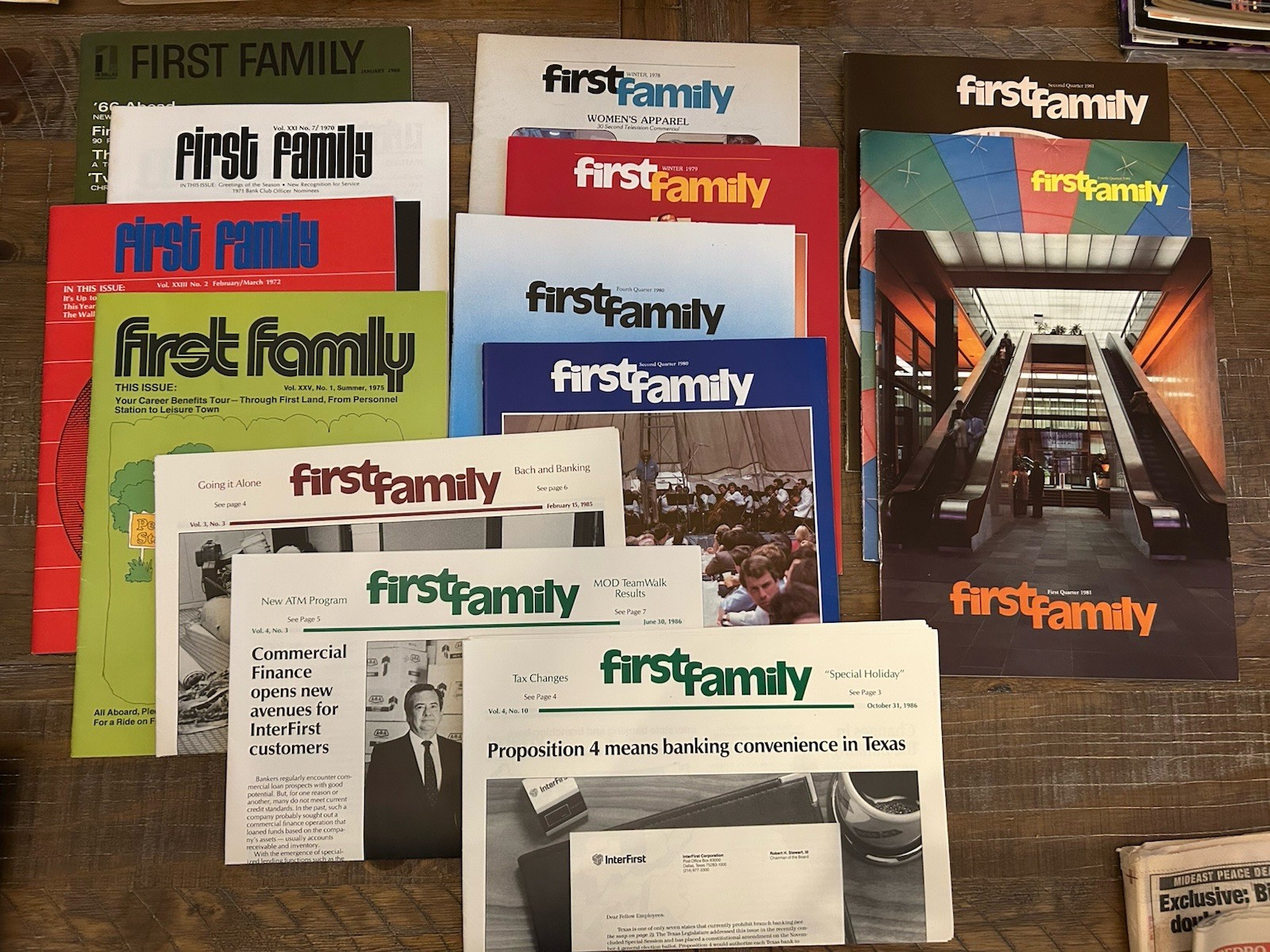 First National Bank Of Dallas Interfirst RARE Newsletters 1966-1986 Lot Of 14